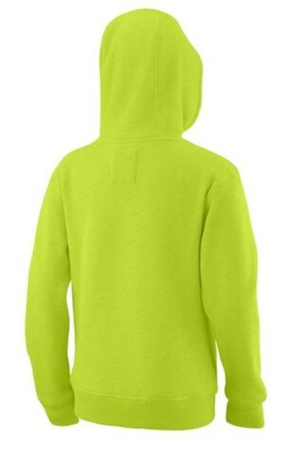 Кофта для мальчика теннисная Wilson Y Script Cotton PO Hoody - lime popsicle