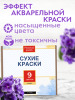 Набор сухих красок 9 цветов комбинированный