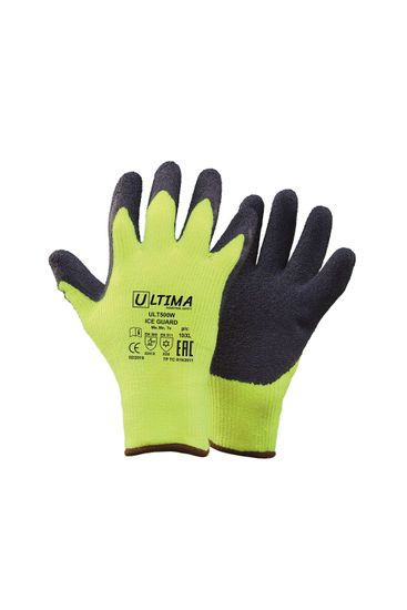 Перчатки рабочие зимние Ultima ULT500W 'Ice Guard' с латексным покрытием цвет не