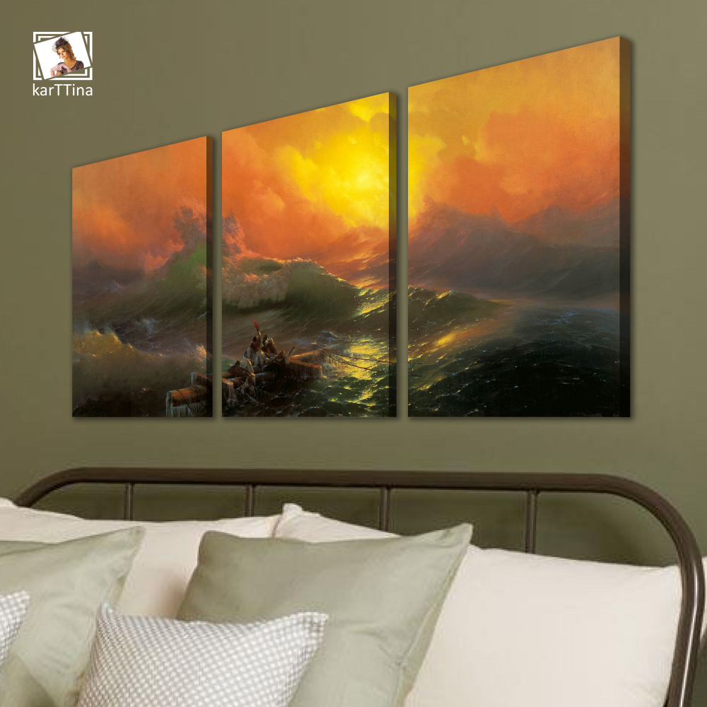 Картина karTTina "Сотворение Адама", 150 см х 70 см