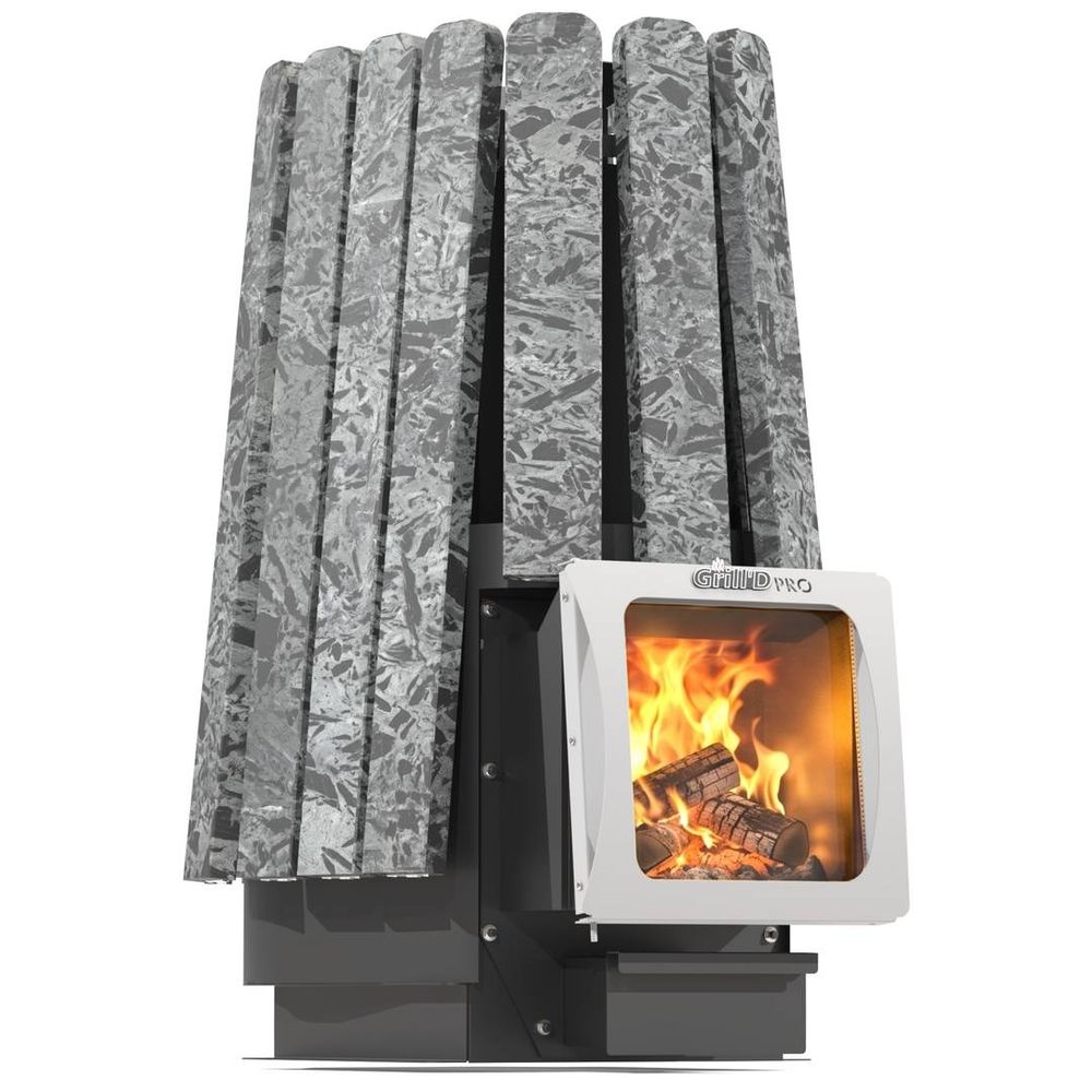Дровяная банная печь Grill'D Cometa Vega 450 Short Max Stone Pro (Серпентинит)