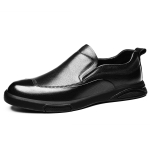 CHINT Cow Split Leather Men"s Casual Shoes Men"s Black