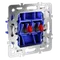 Механизм розетки акустической 4-местной Voltum S70 VLS0603M