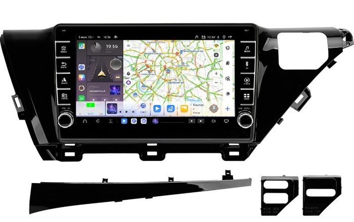 Магнитола для Toyota Camry 70 2017-2020 (без JBL) - Kuberg OL-1695 (кнопки и крутилки) Android 13, Быстрая, CarPlay, 4G SIM-слот