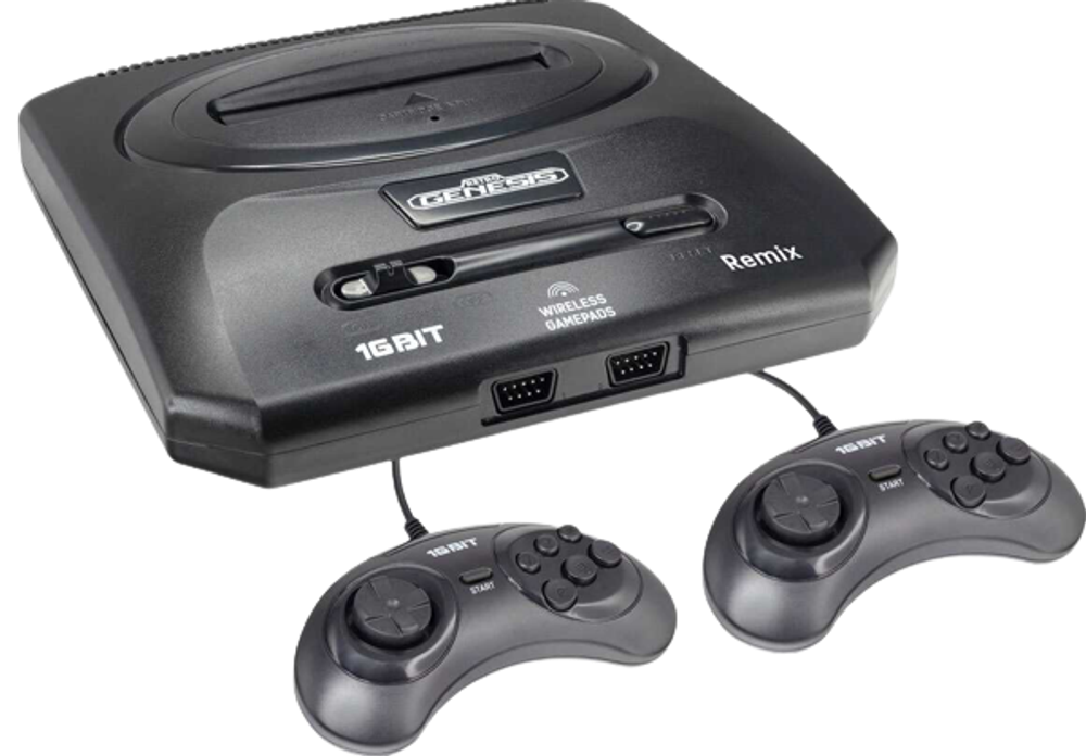 Игровая приставка Retro Genesis Remix (8+16Bit) + 600 игр (модель: ZD-05, Серия: ZD-00, AV кабель, 2 проводных джойстика)