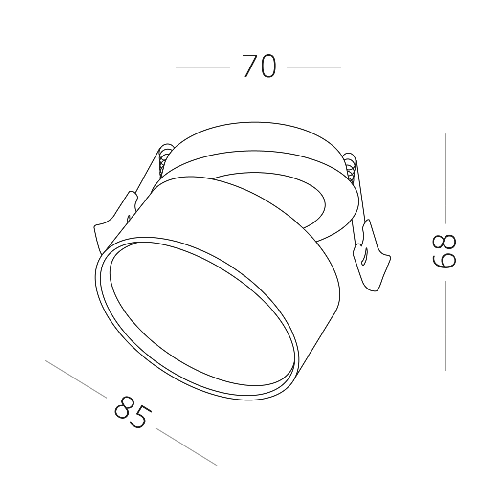 Светильник встраиваемый LED 9W 4000K