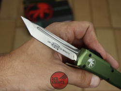 Нож Microtech Ultratech T/E - зеленая рукоять, танто сатин клинок RK-362