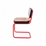 Стул Seletti Superchair Blue Grid, белый, черный, розовый, красный