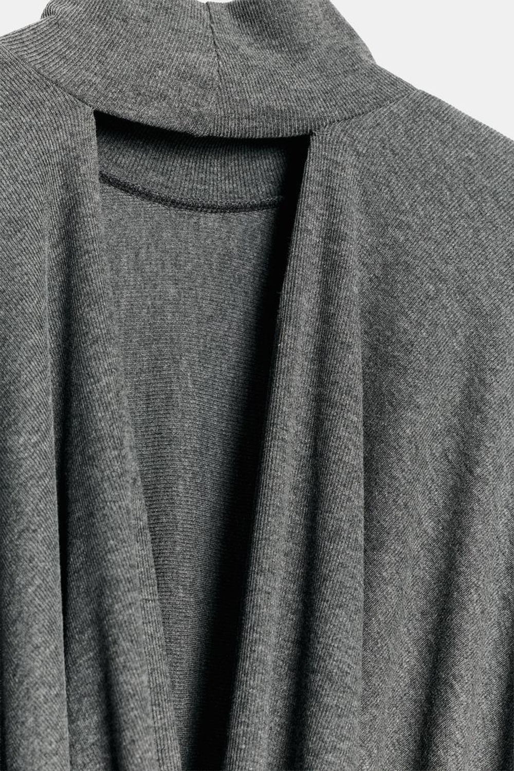 ZARA ТОП С ОТКРЫТОЙ СПИНОЙ, СЕРЫЙ МЕЛАНЖ