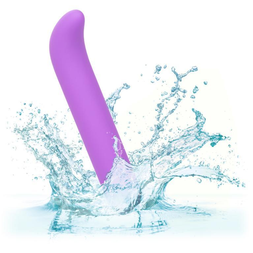 Фиолетовый мини-вибромассажер Liquid Silicone Mini G Vibe для стимуляции зоны G - 10,75 см. (Цвет: фиолетовый)