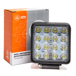 AE48S-16LED-55HC Фара светодиодная дополнительная, квадратная 110*55*140, направленный свет, 16 диодов, крепление по центру, 48 Вт, 10-30 В