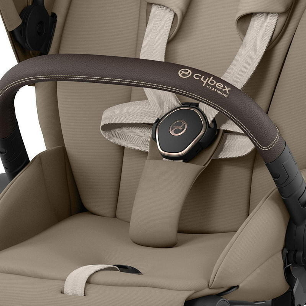 Коляска Cybex Priam IV Rosegold complete Cloud T Peach Pink Plus Base T 3 в 1 Cozy Beige