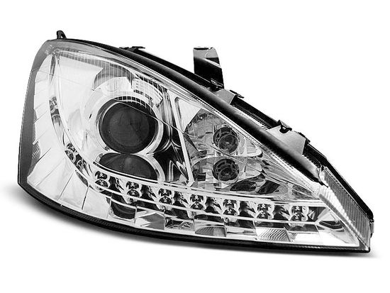 Передние фары Ford Focus 1 daylight chrome