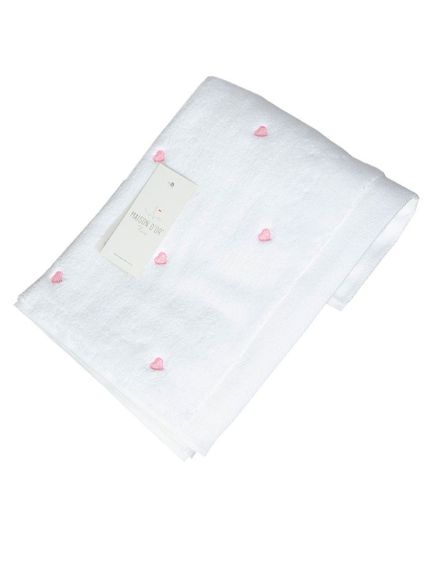 Махровое полотенце MICRO COTTON - МИКРО КОТТОН бело/розовыйMaison Dor (Турция)