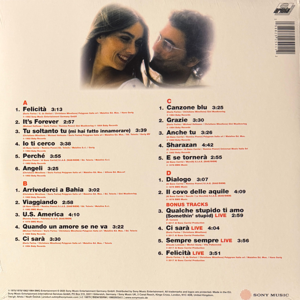 Виниловая пластинка Al Bano & Romina Power ‎– The Collection 2LP (Европа 2025г.)