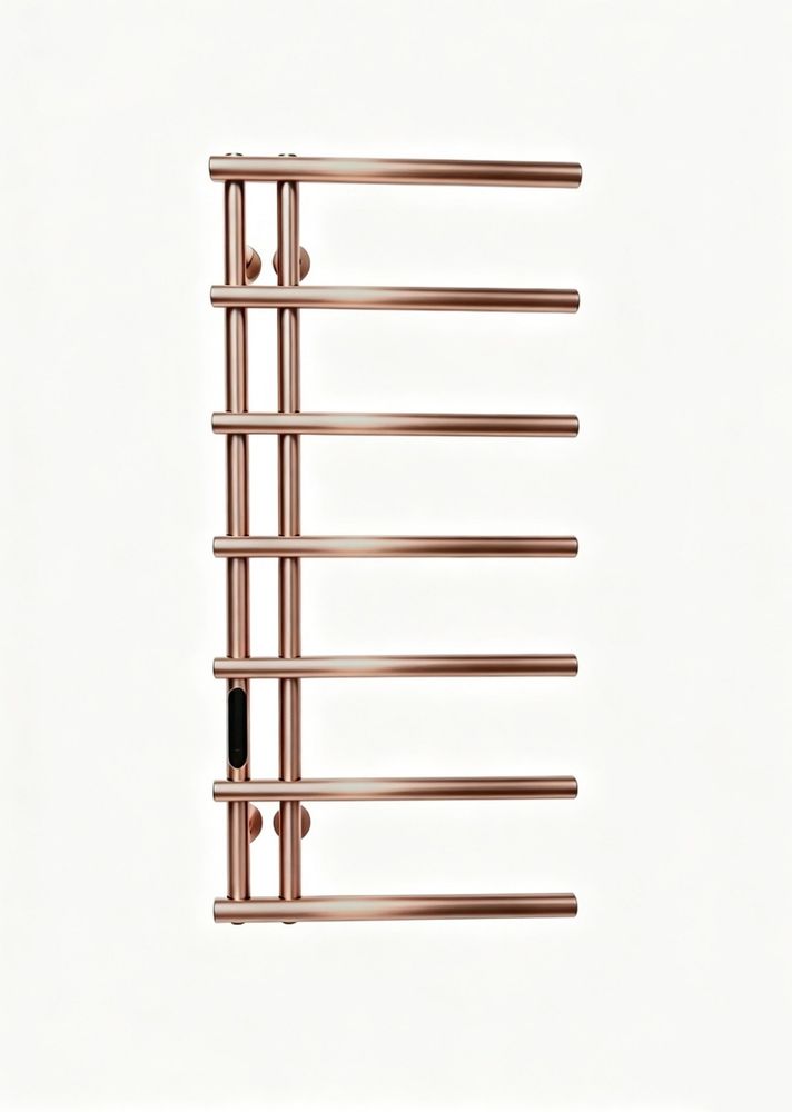 Полотенцесушитель электрический REIN Double Classic 7-Brushed rose gold левый 850*400 мм