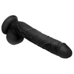 Черный фаллоимитатор-гигант на присоске Long Logan 10’’ Dildo with Balls - 27,4 см. (Цвет: черный)