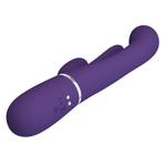 Сиреневый вибратор-кролик 22,2см с дополнительным язычком Pretty Love Triple Rabbit Multifuncional Vibrador BW-500041-2