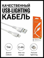 USB-кабель Borofone BX42, 1 метр для iPhone черный