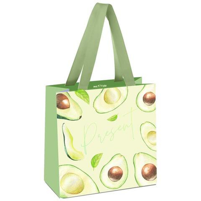 Пакет подарочный 20*20*10см, отд. фольгой, матовая ламинация "Avocado" (MESHU)