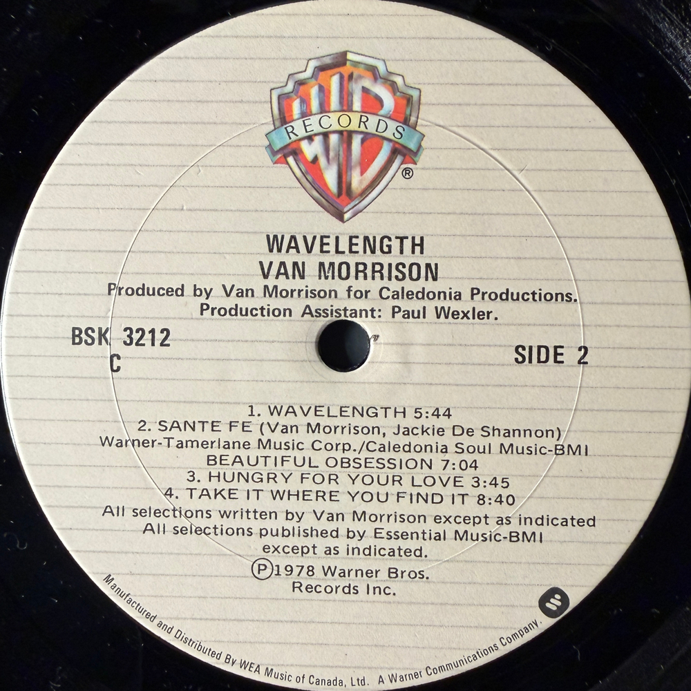 Van Morrison ‎– Wavelength (Канада 1978г.)