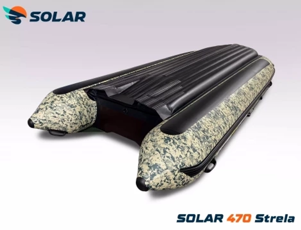Лодка надувная моторная solar-470 strela jet tunnel
