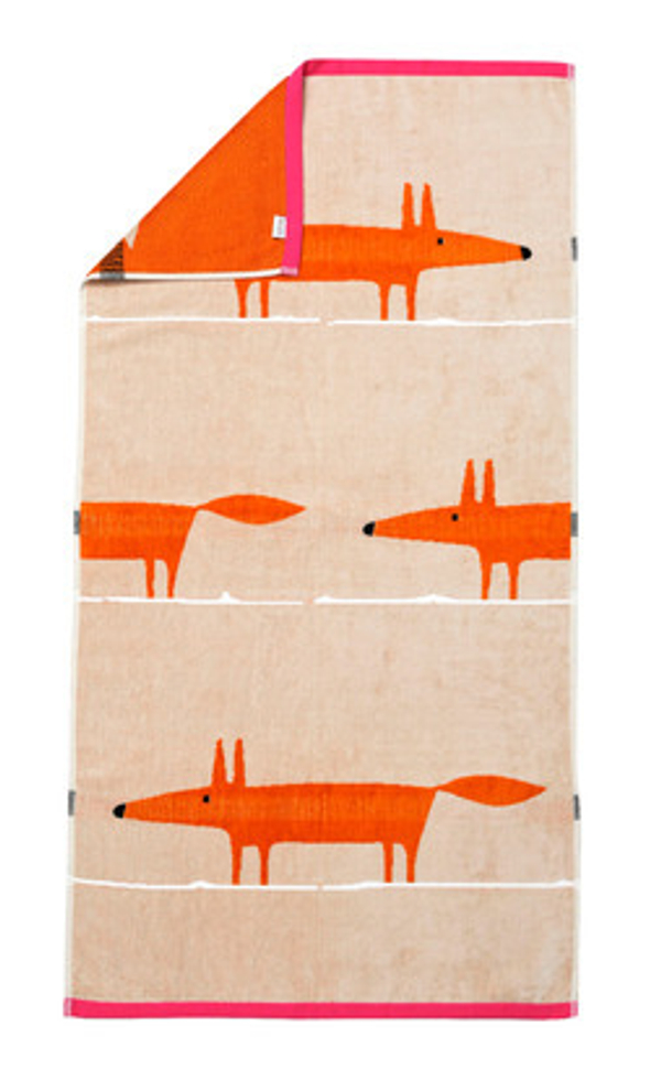 Полотенце MR FOX SABLE одна сторона Blanc des Vosges 30x50 Оранжевый / Песочный