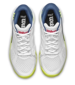 Детские Кроссовки теннисные  Wilson Rush Pro Ace JR - snow white/snow white/ensign blue