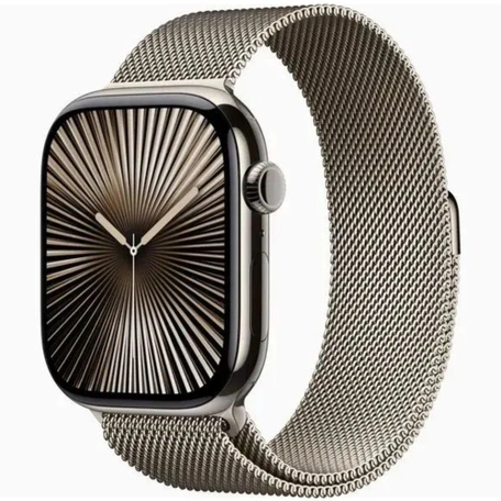 Умные часы Apple Watch Series 10 GPS + Cellular 46 мм Natural Titanium Case with Natural Milanese Loop - S/M