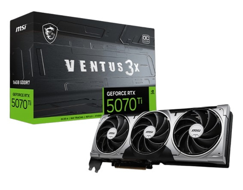 Видеокарта MSI GeForce RTX 5070 TI VENTUS 3X OC PLUS (RTX 5070 Ti 16G VENTUS 3X OC)