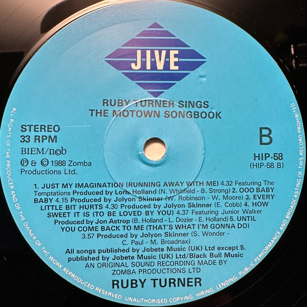 Ruby Turner - The Motown Song Book (Швеция 1988г.)