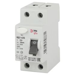 УЗО ЭРА PRO NO-902-153 ВД1-63S 2P 32А 100мА | Электротовары