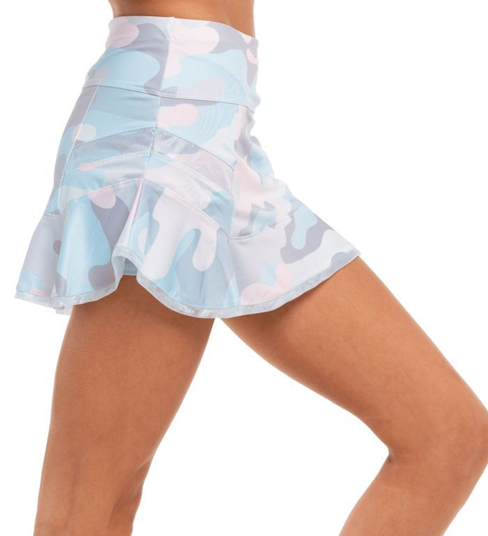 Теннисная юбка Lucky in Love Undercover Love Long Camo Play Skirt - glace