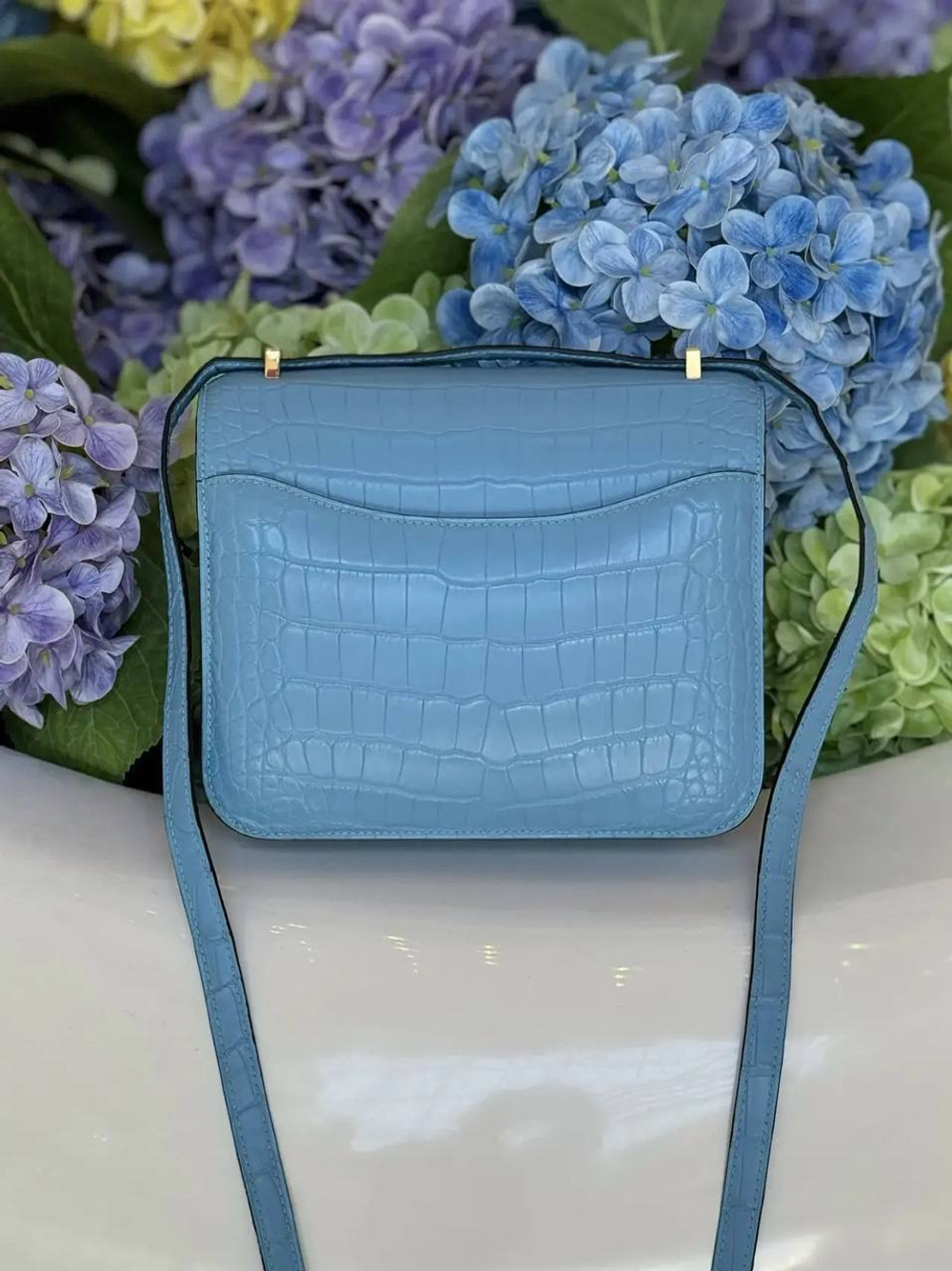 Сумка Hermes из кожи крокодила