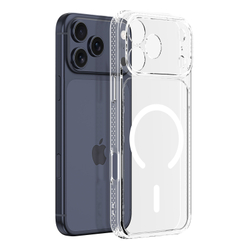 Усиленный прозрачный чехол с MagSafe от Dux Ducis для iPhone 17 Pro, серия Clin Mag Series (Open Ring Version)