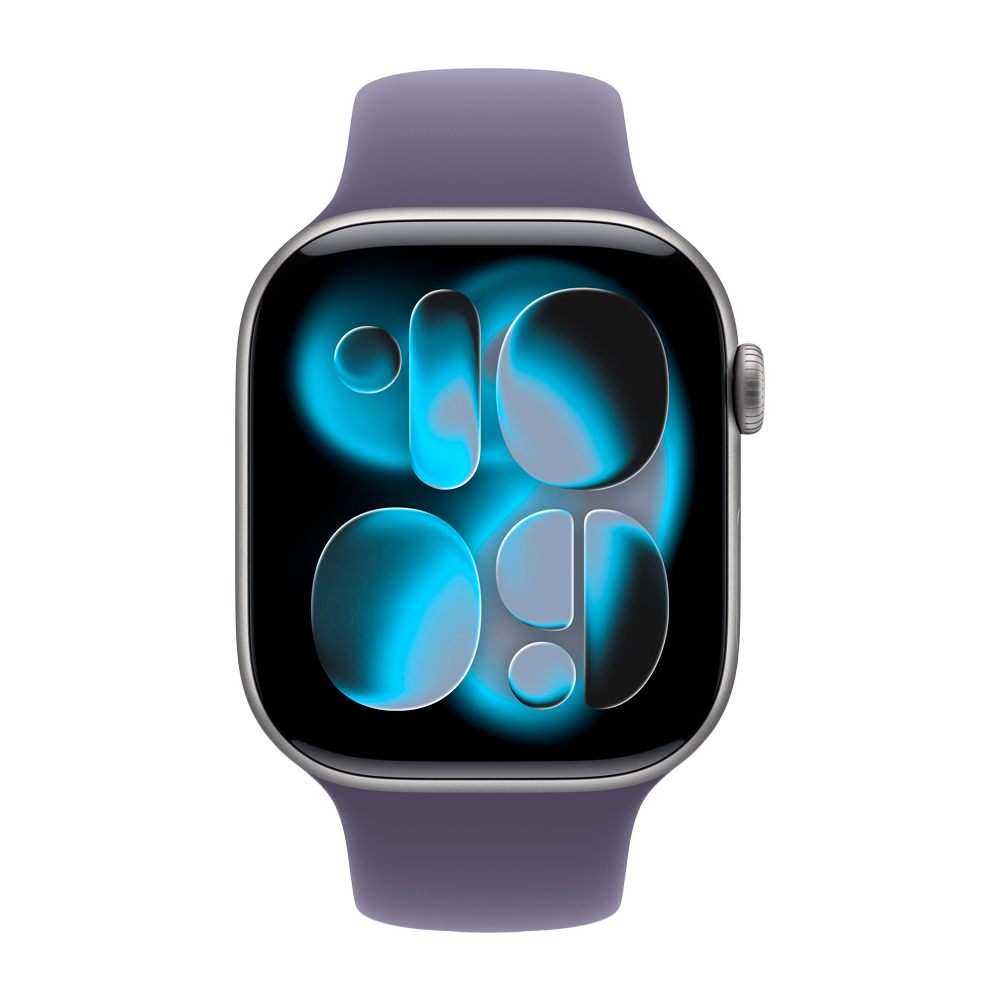 Умные часы Apple Watch Series 11 GPS, 46mm, Space Gray Aluminium Case with Purple Fog Sport Band, S/M