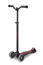 Самокат Maxi Micro Deluxe Pro LED черно-красный дисконт