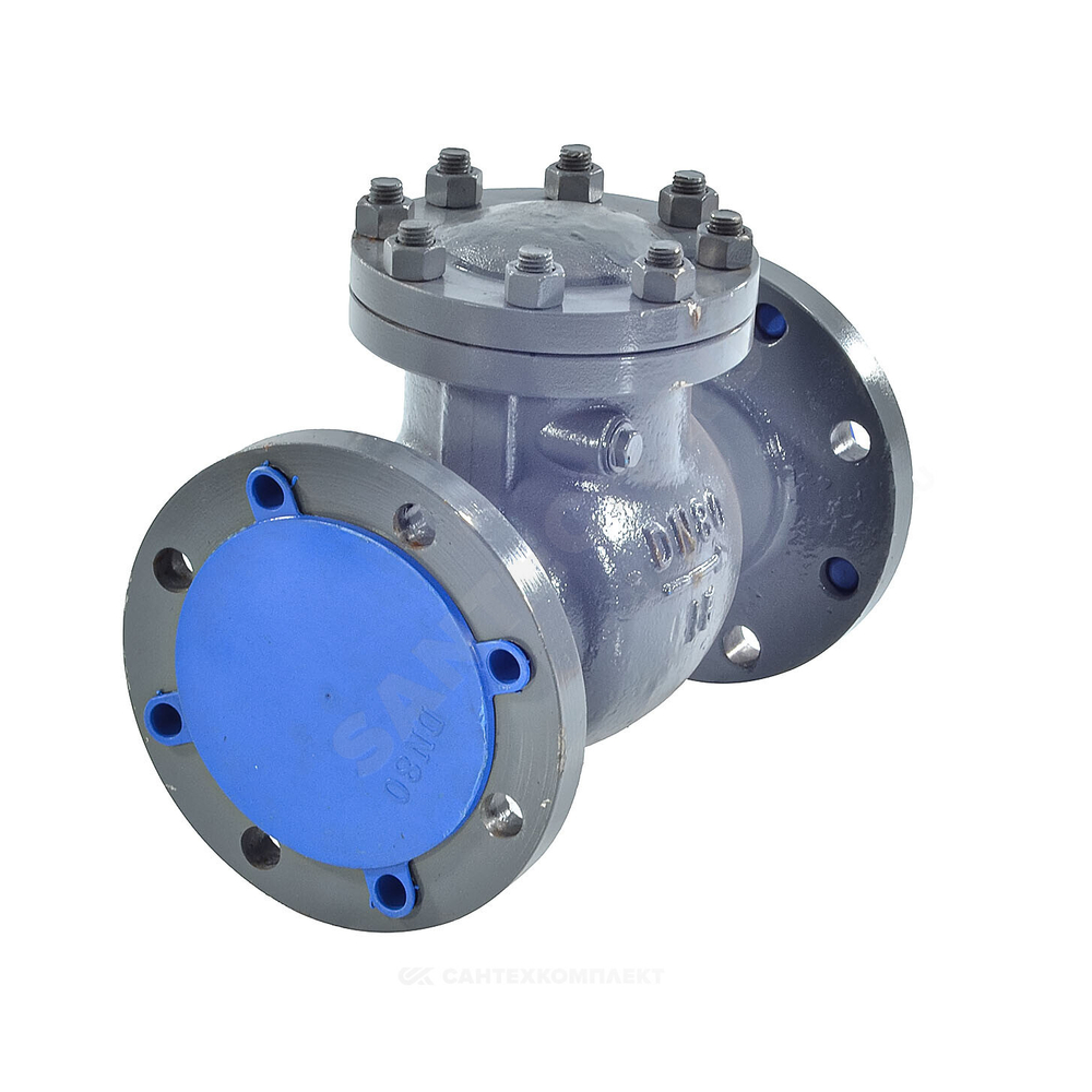 Клапан обратный сталь поворотный 19с76нж Ду 100 Ру16 Тмакс=425 оС фл диск сталь WGCN