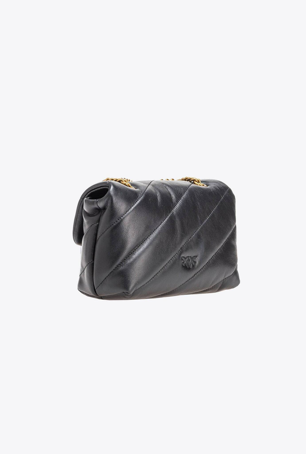 MINI LOVE BAG PUFF MAXI QUILT - black/gold