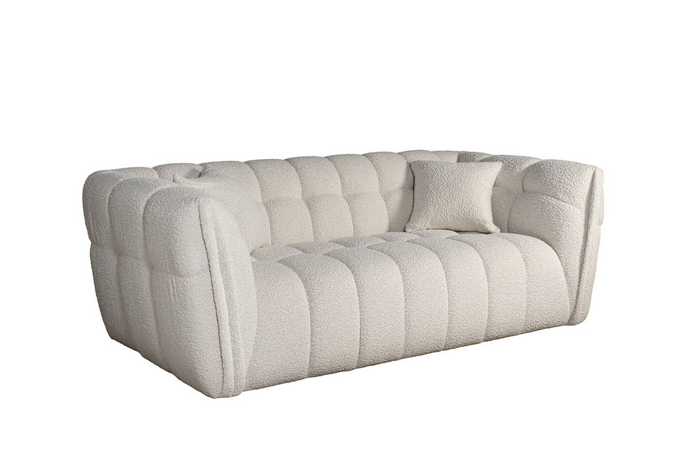 Диван двуxместный 204x106x74см Garda Decor Prato букле белый