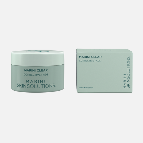 MARINI SKINSOLUTIONS Clear Multi-Acid Corrective Pads Мультикислотные корректирующие пилинг-диски для комбинированной, жирной и склонной к воспалениям кожи, 30 шт