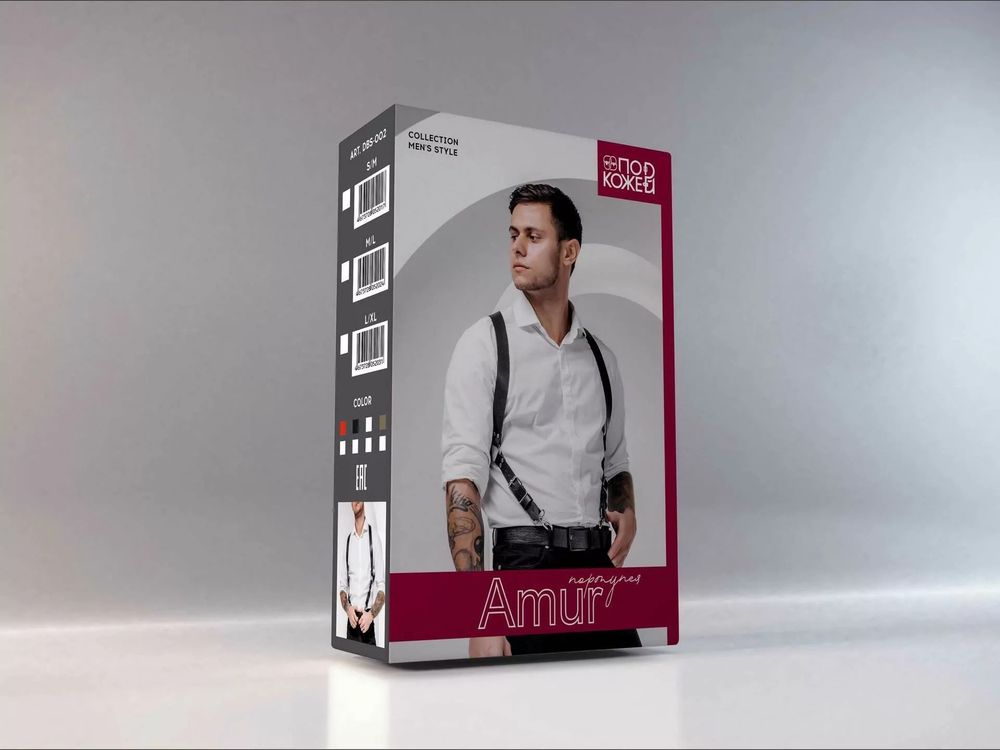 Портупея мужская Amur Style кожа черный L/XL