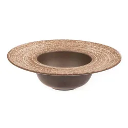 Тарелка глубокая 350 мл d 23 см h6,5 см для пасты/супа Brown Untouched Taiga P.L. Proff Cuisine [1]