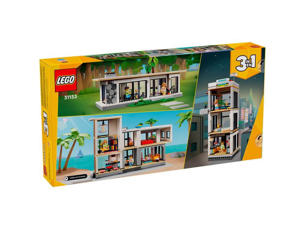 Конструктор Лего Креатор Современный дом 3‑в‑1 | LEGO Creator 3‑in‑1 Modern House 31153 — 939 деталей (9+)