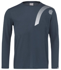 Мужская теннисная футболка теннисная Head Club 21 Cliff Long Sleeve - небесный