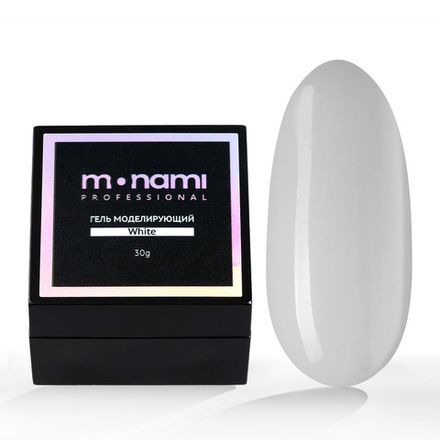Monami Medium Гель White для моделирования ногтей белый, 30 гр