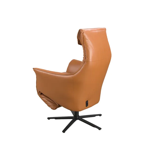 Кресло с электрореклайнером Angel Cerda 5137, коричневая натуральная кожа