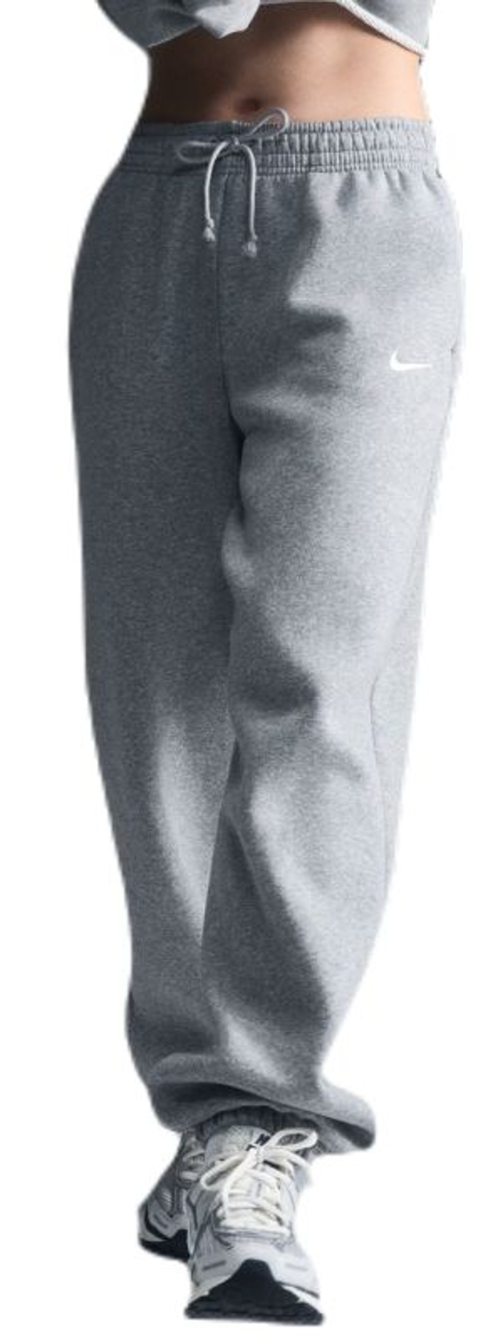 Женские теннисные брюки Nike Sportswear Phoenix Fleece - dark grey heather/sail