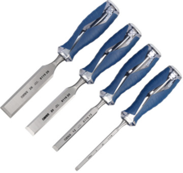 Набор из 4 плоских стамесок с ручкой HEAVY DUTY (6,12,20,26) /Nar