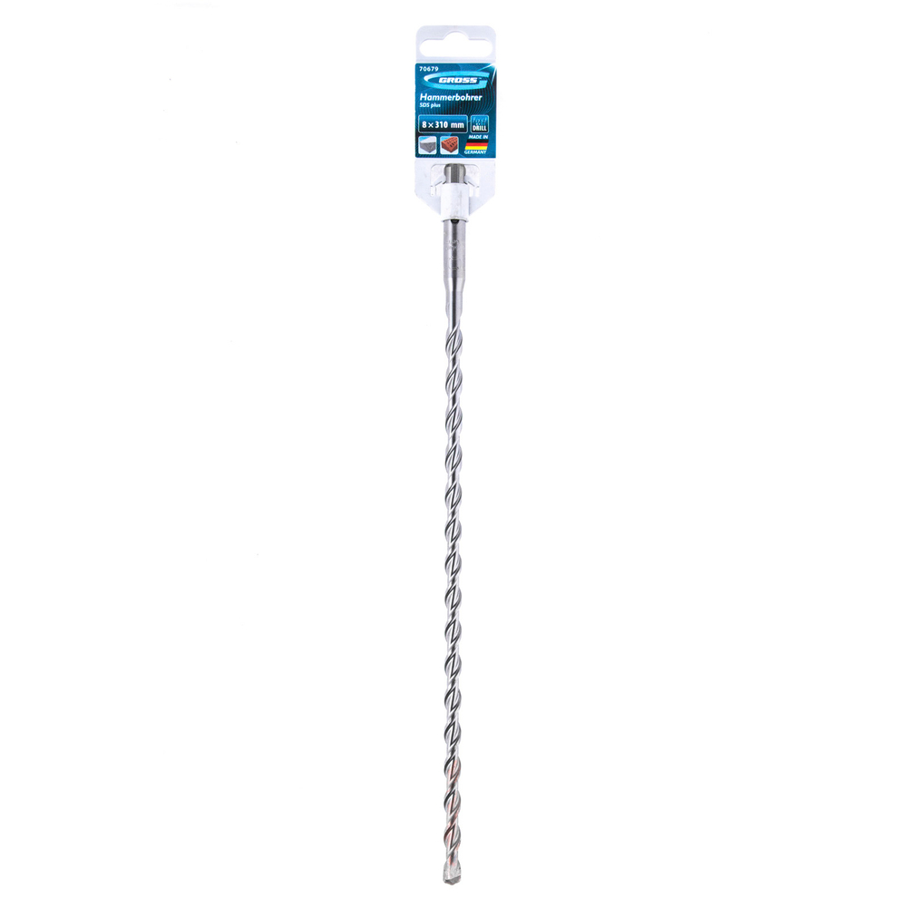 Бур по бетону Pro, 8 х 310 мм, SDS Plus Gross